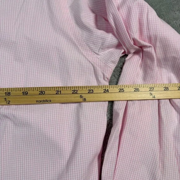Ralph Lauren Button Down Shirt Mens Medium Pink Gingham Blake Long Sleeve Career - Picture 8 of 9